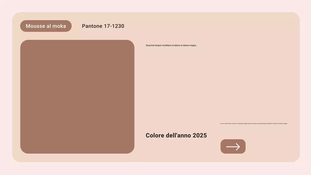 Relazione sulle tendenze dei colori moderni dell'anno marrone e beige