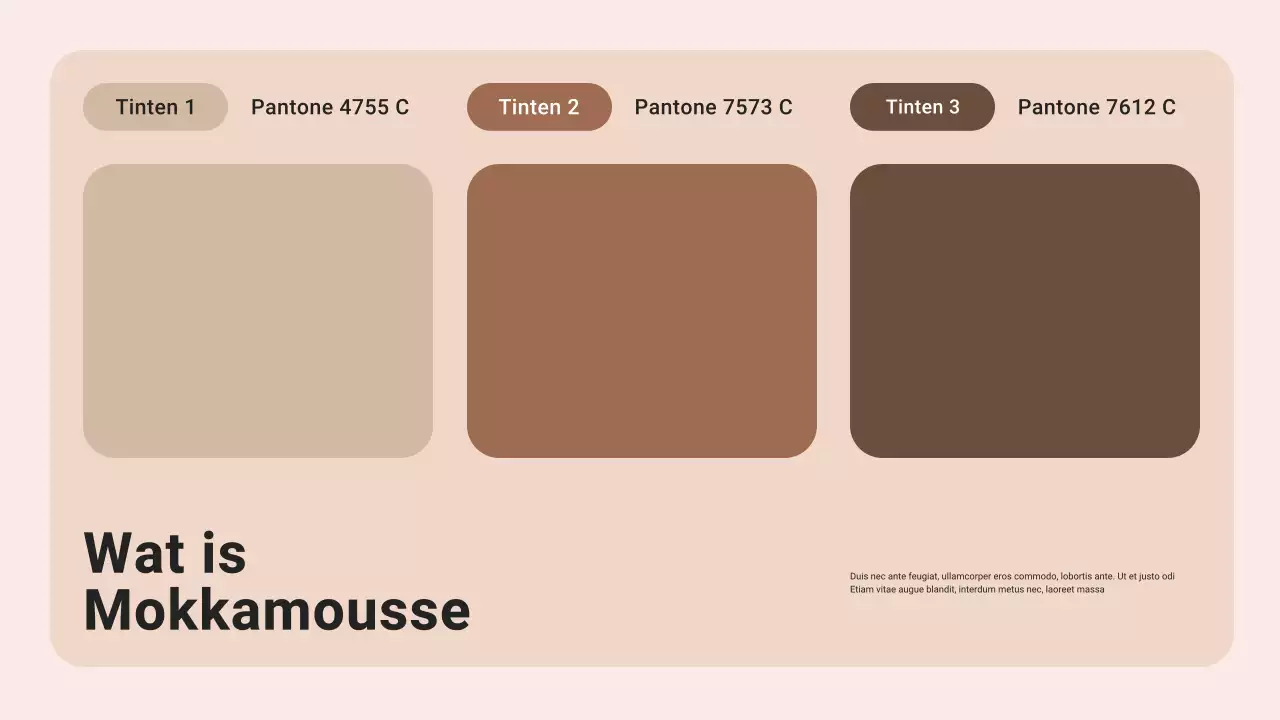 Bruin en beige moderne kleur van het jaar Trendrapport