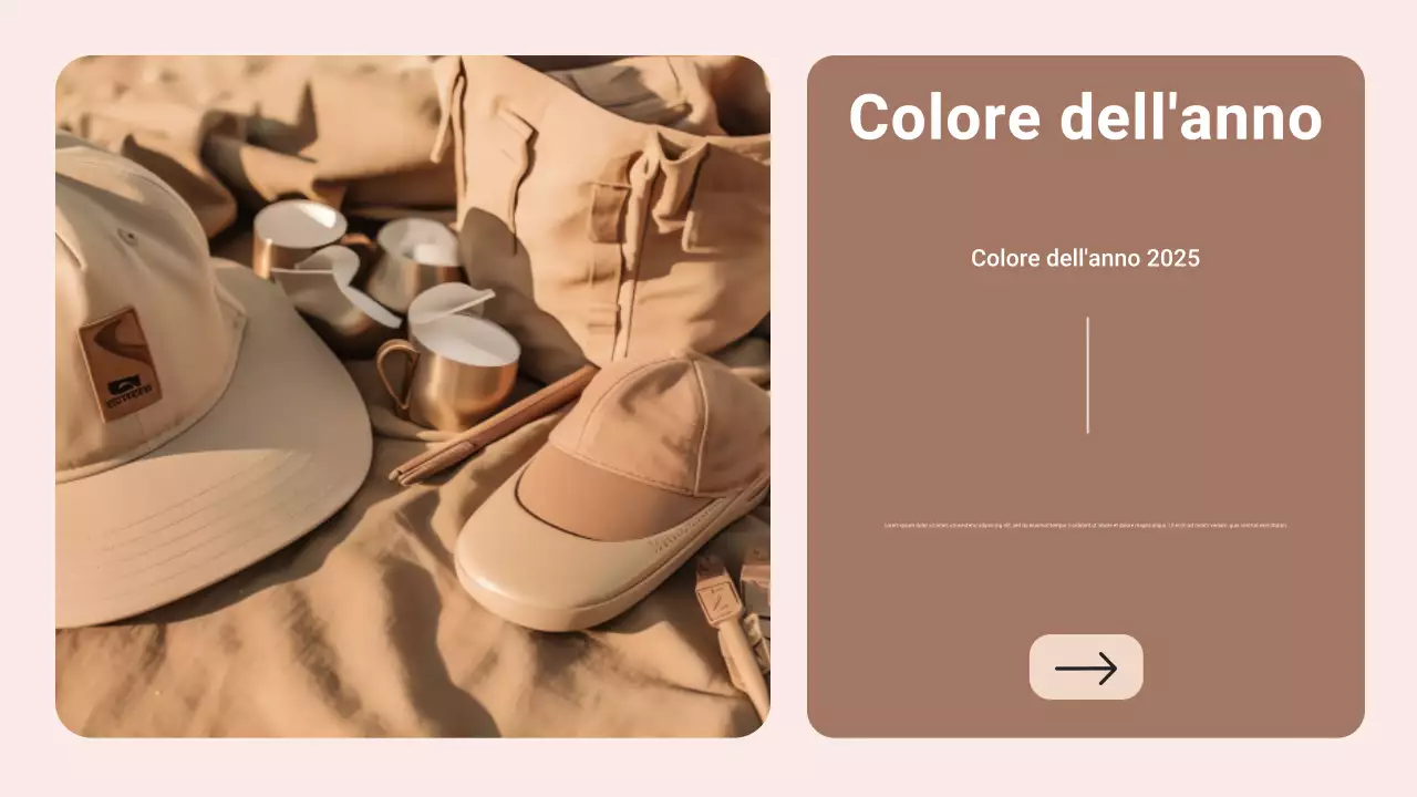 Relazione sulle tendenze dei colori moderni dell'anno marrone e beige