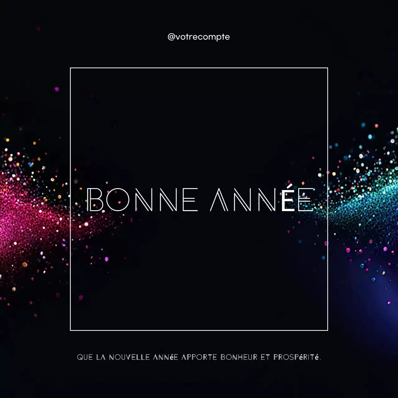 Étincelle dans l'obscurité Joyeuses fêtes de fin d'année