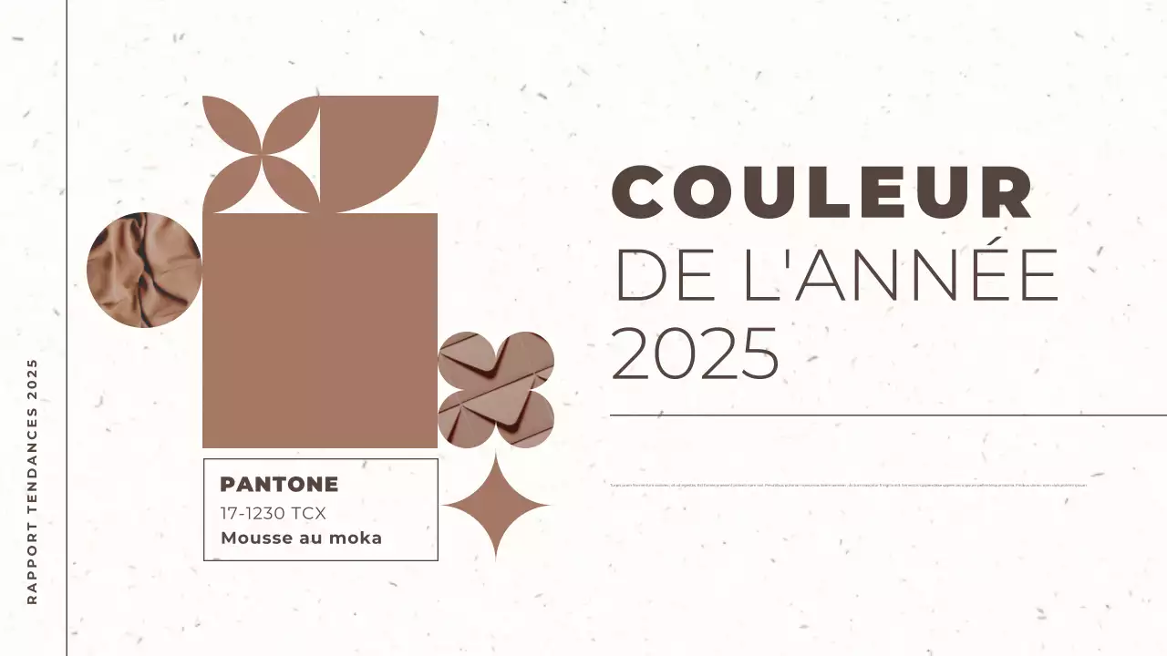 brun et beige rapport de tendance moderne couleur de l'année document de présentation