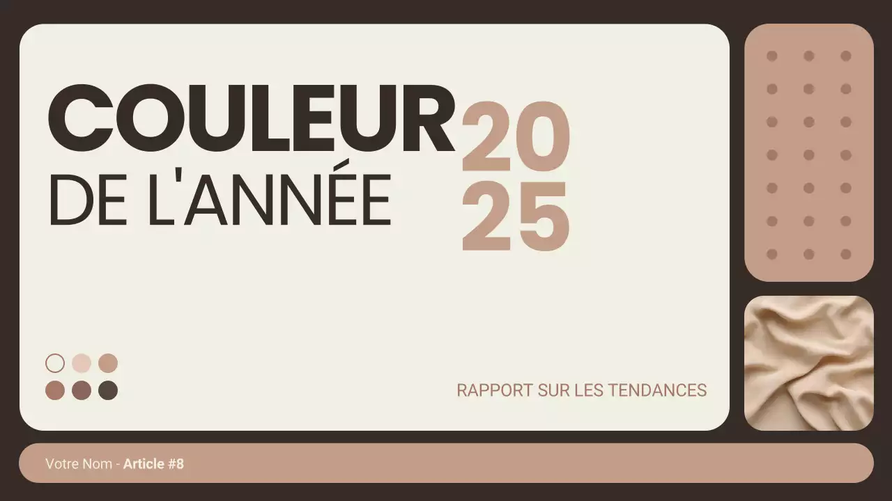 Présentation de la couleur de l'année