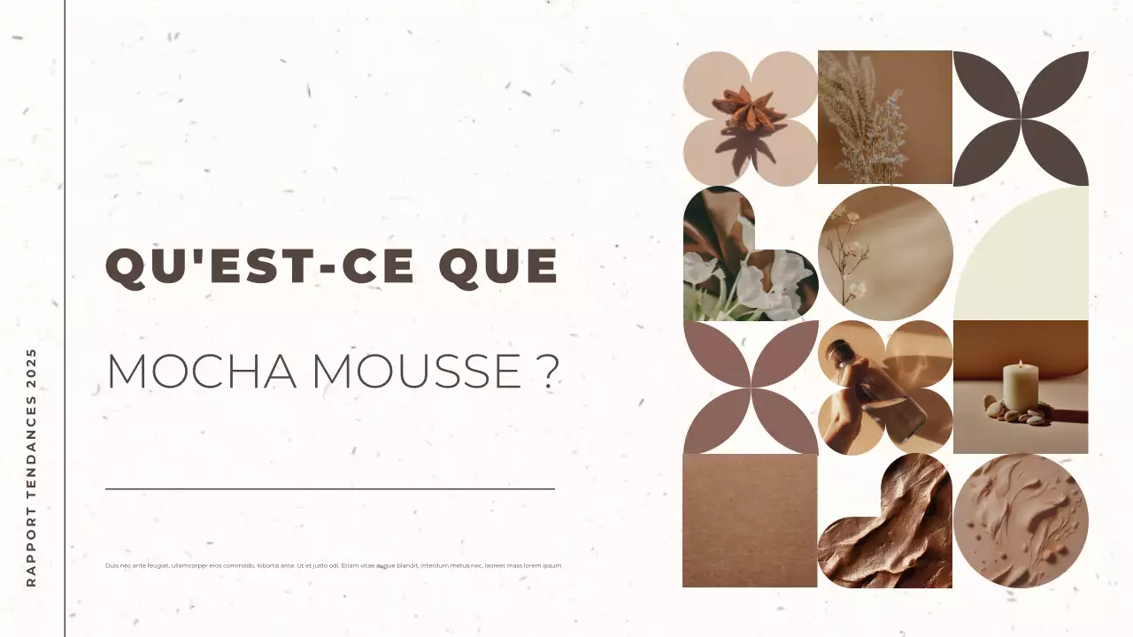 brun et beige rapport de tendance moderne couleur de l'année document de présentation