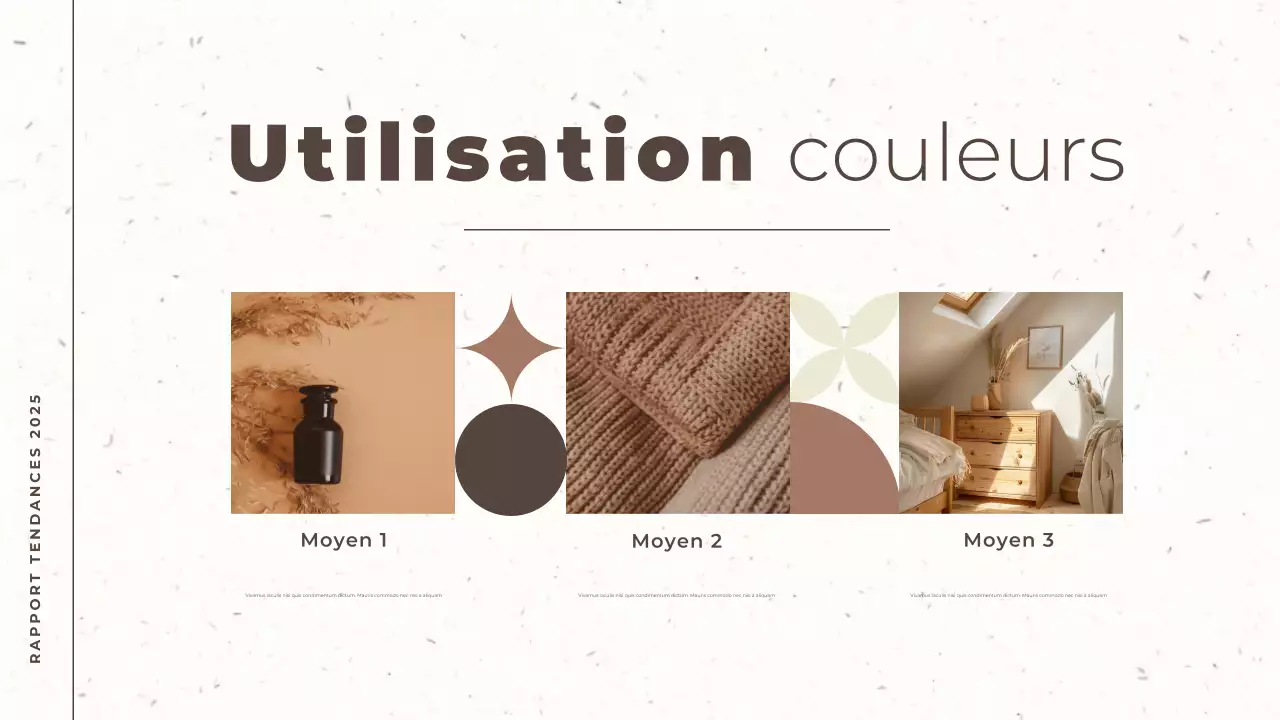 brun et beige rapport de tendance moderne couleur de l'année document de présentation