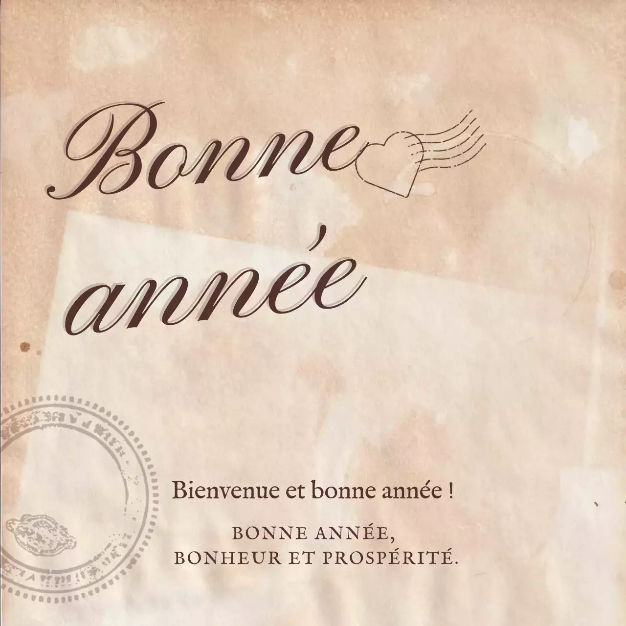 carte de vœux beige et élégante