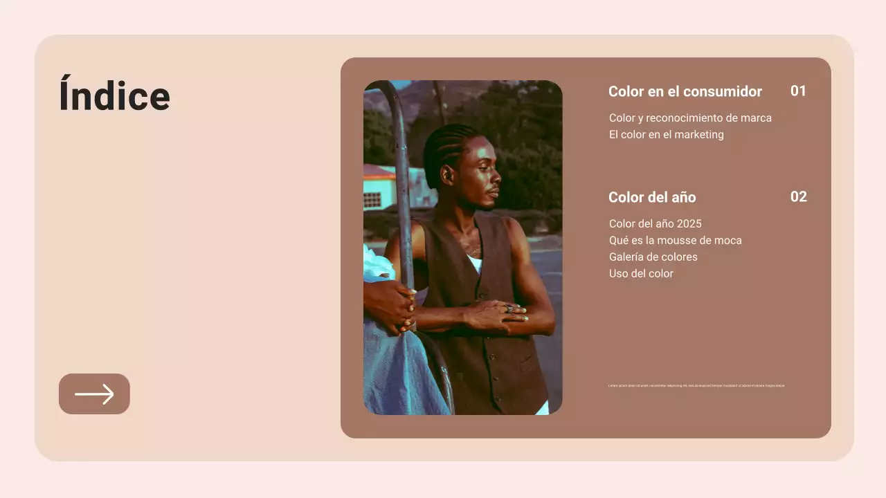 Informe de Tendencias del Color Moderno del Año Marrón y Beige