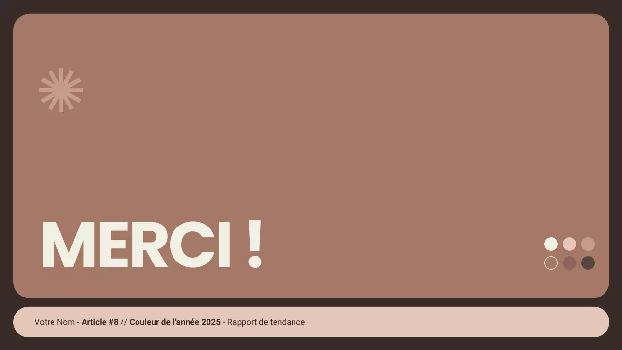 Présentation de la couleur de l'année