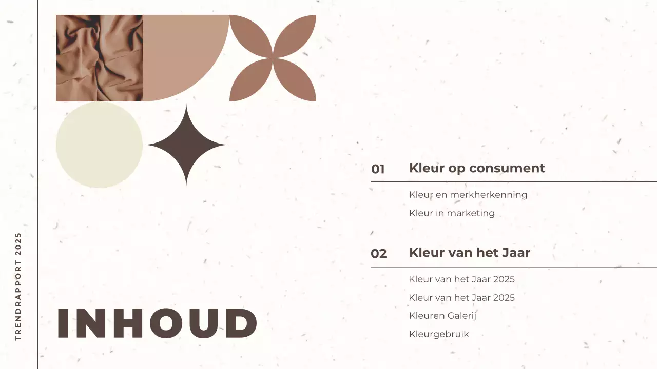 bruin en beige modern trendrapport kleur van het jaar documentpresentatie