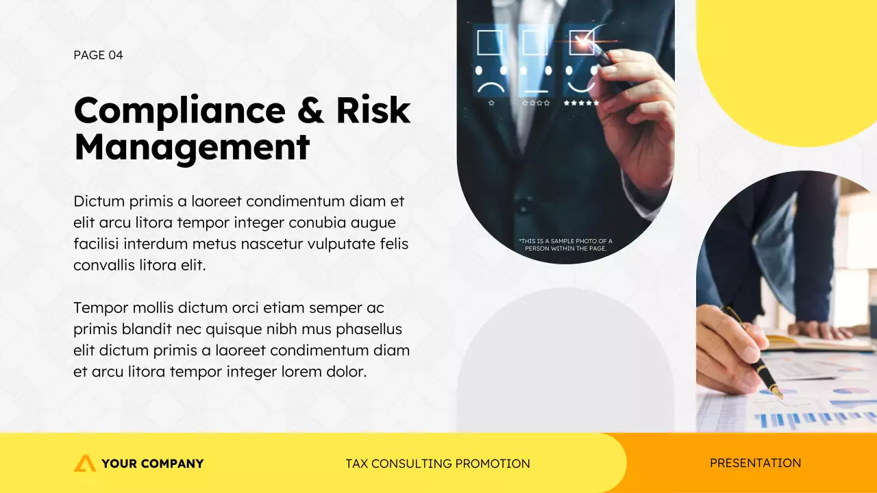 Yellow and Orange Tax Consulting Promotion Presentation