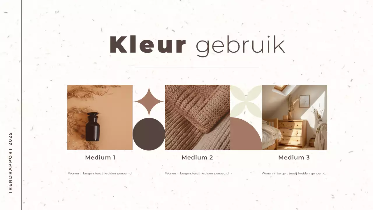 bruin en beige modern trendrapport kleur van het jaar documentpresentatie
