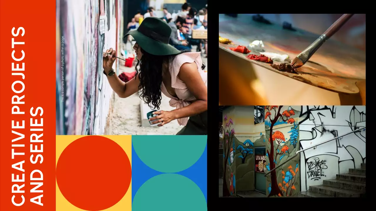 Red Geometric Art Portfolio Presentation