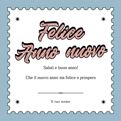 Messaggio di auguri per il nuovo anno