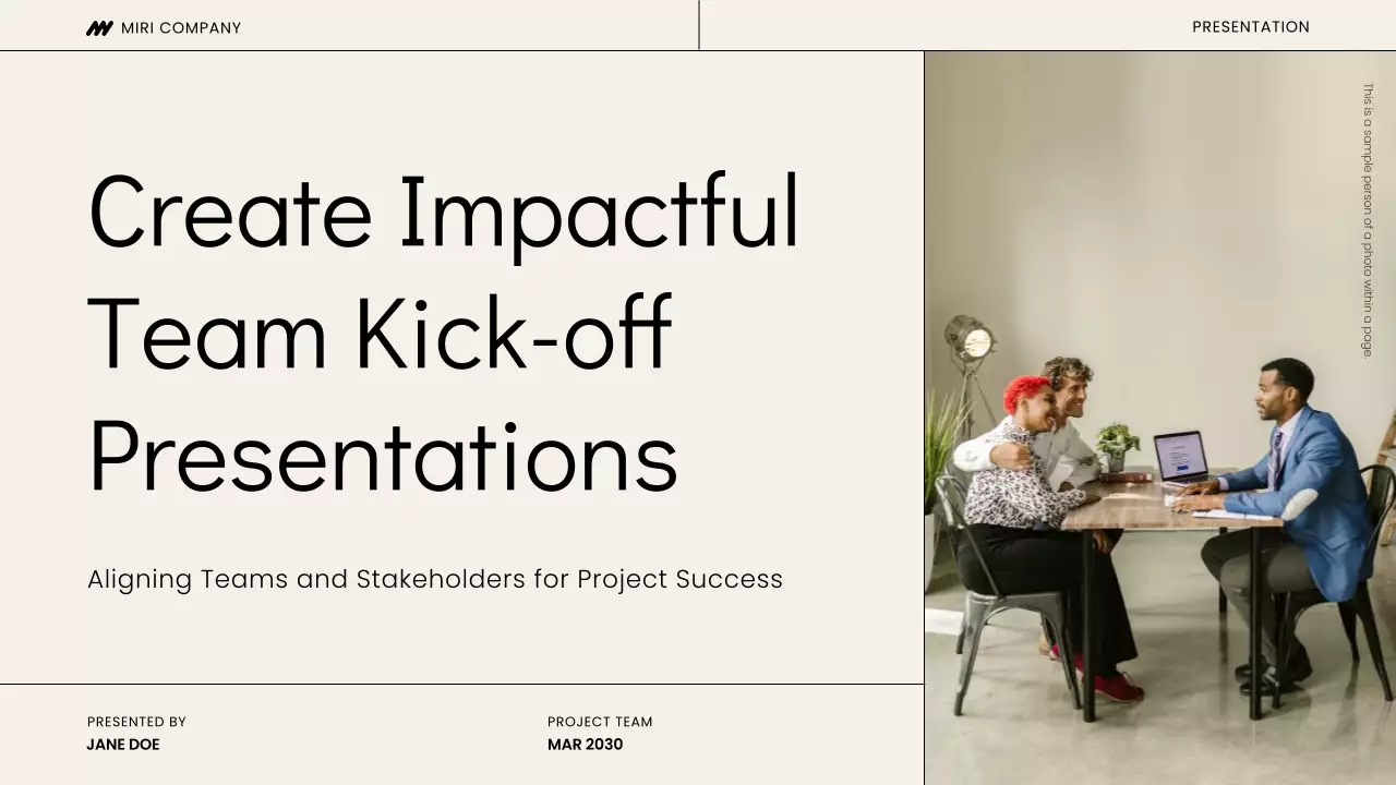 Beige and Black Project Kick-Off Meeting Presentation