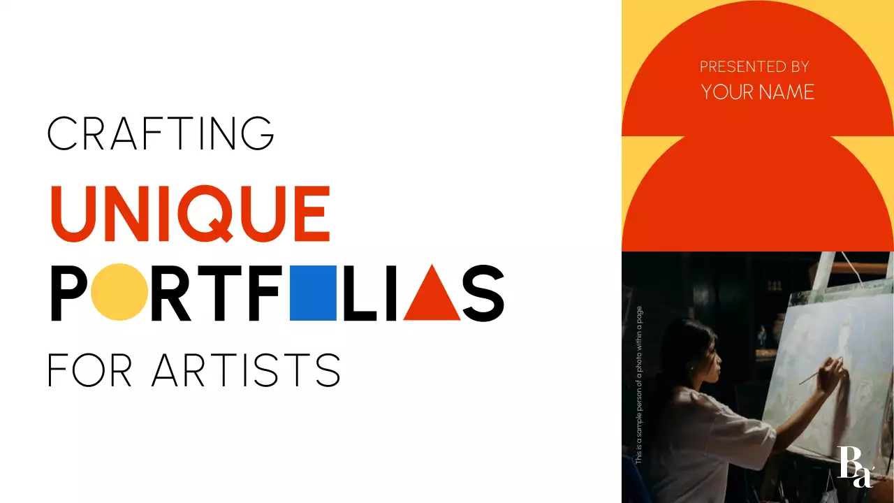 Red Geometric Art Portfolio Presentation