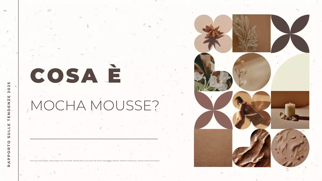 marrone e beige relazione sulle tendenze moderne colore dell'anno presentazione del documento