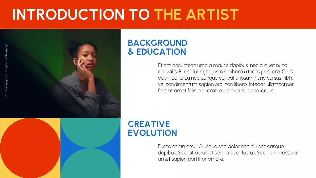 Red Geometric Art Portfolio Presentation