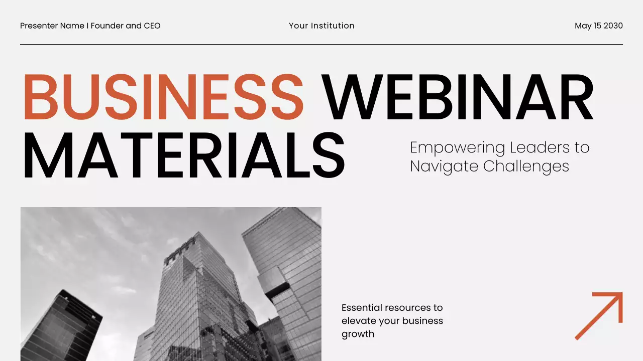 White Minimalist Business Webinar Presentation