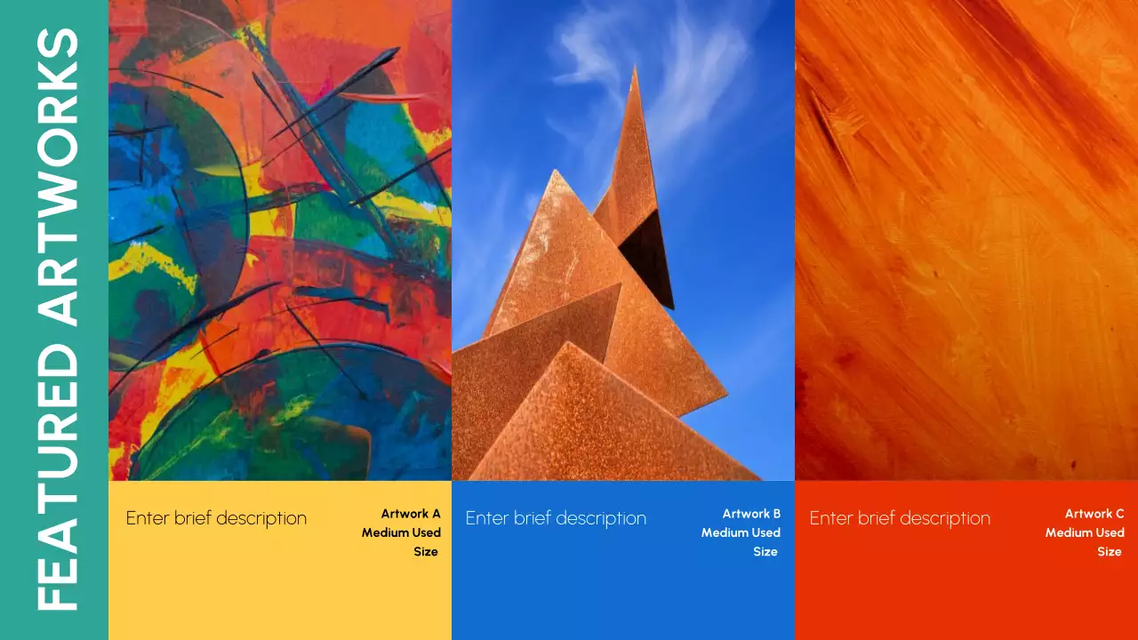 Red Geometric Art Portfolio Presentation