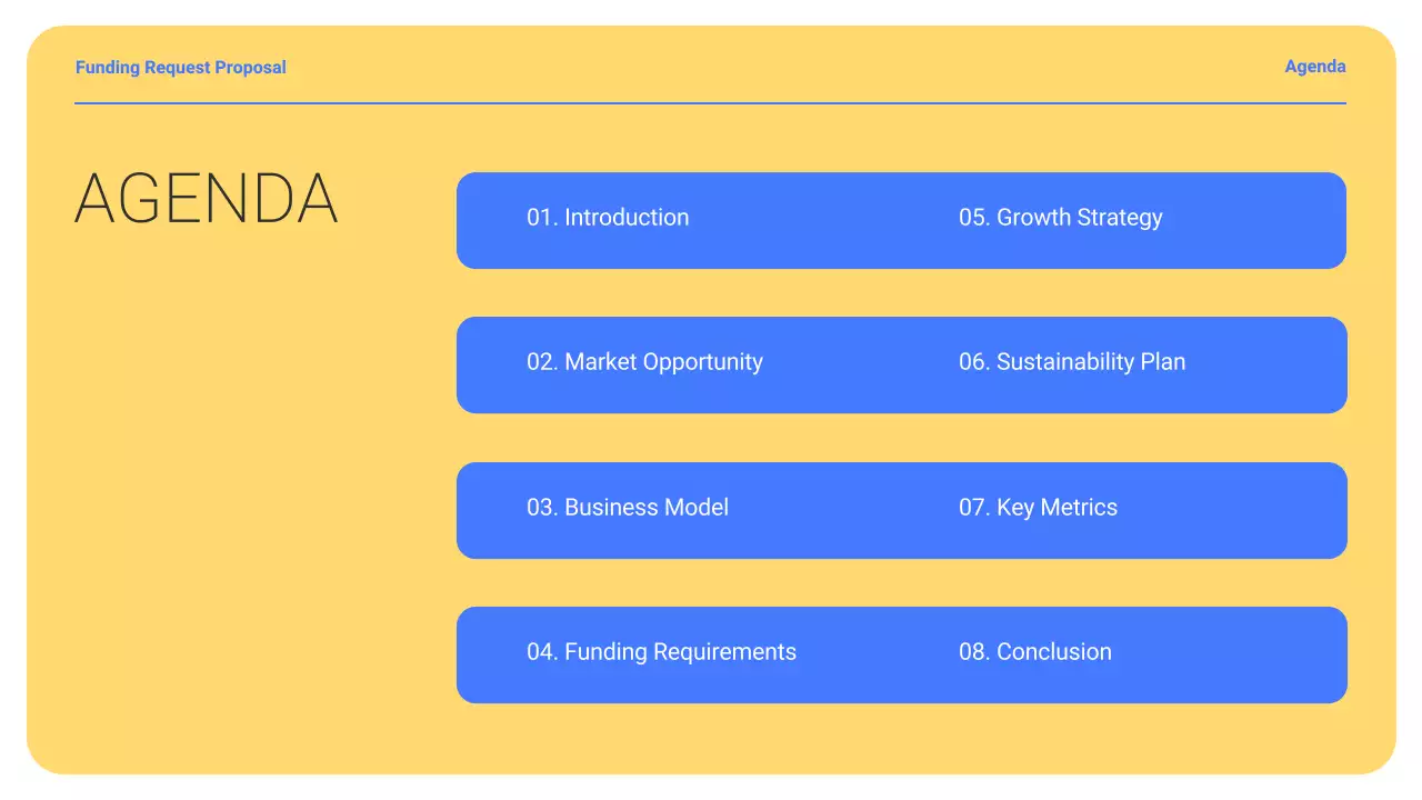 Yellow Modern Startup Funding Proposal Presentation