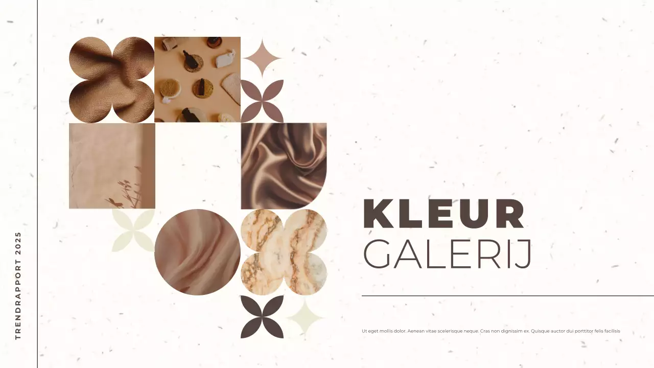 bruin en beige modern trendrapport kleur van het jaar documentpresentatie
