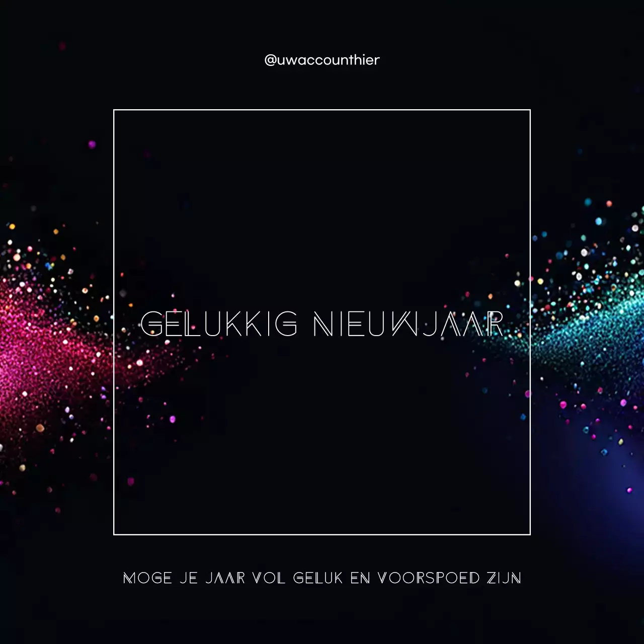 Vonk in het donker Gelukkig Nieuwjaar Groeten