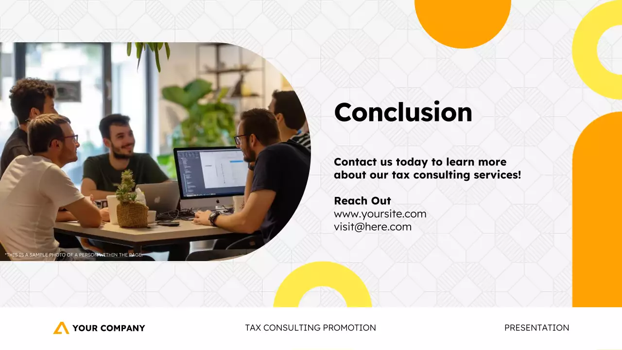 Yellow and Orange Tax Consulting Promotion Presentation