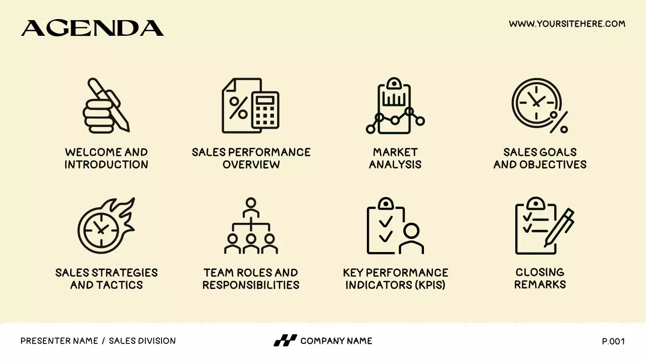 Yellow Illustrated Sales Tactics Presentation