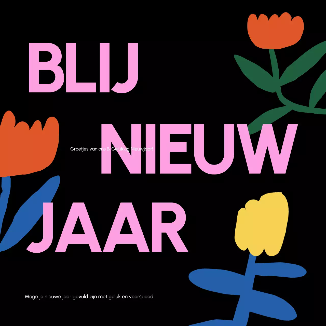 zwarte moderne nieuwjaarskaart