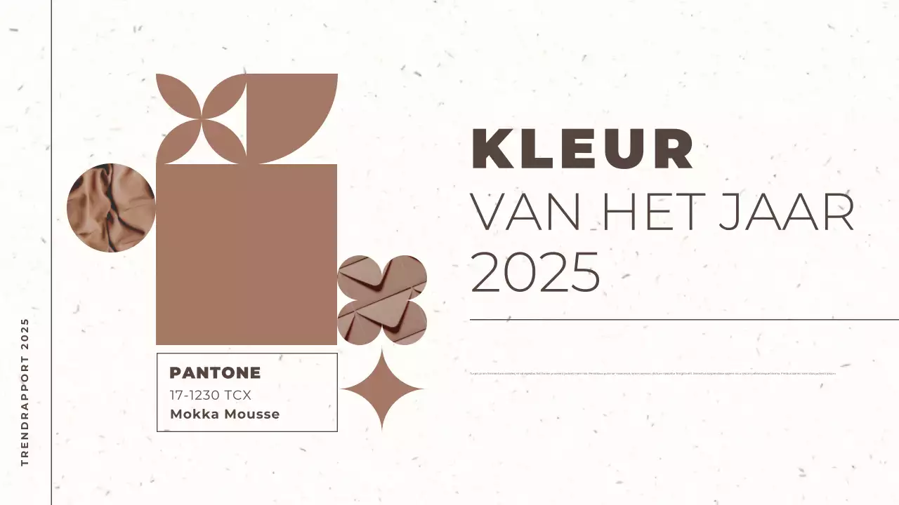bruin en beige modern trendrapport kleur van het jaar documentpresentatie