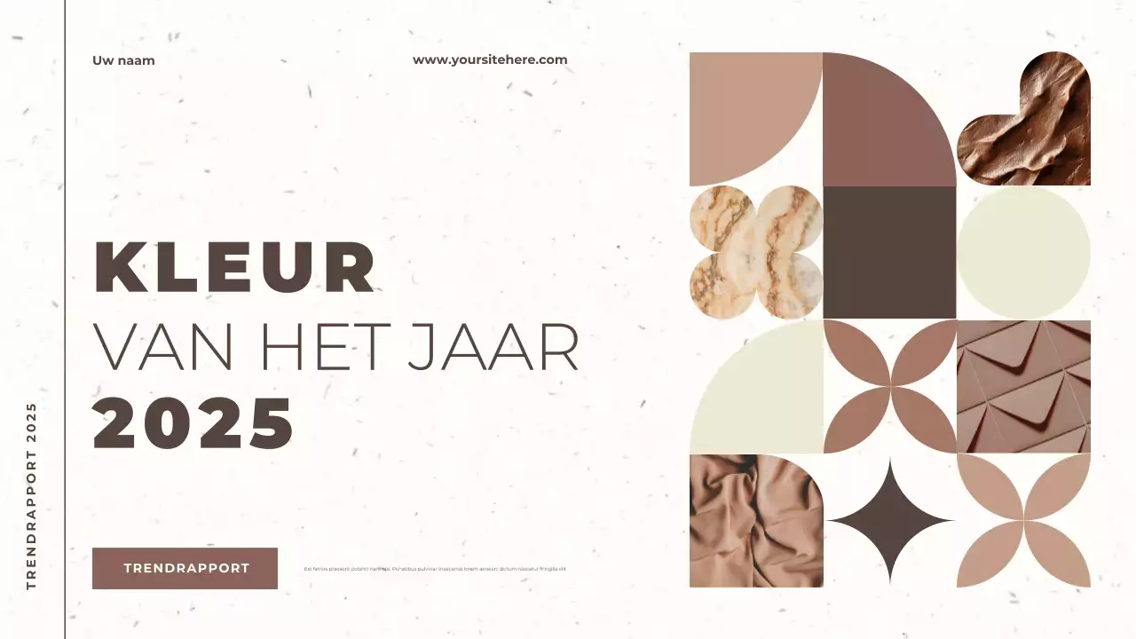 bruin en beige modern trendrapport kleur van het jaar documentpresentatie