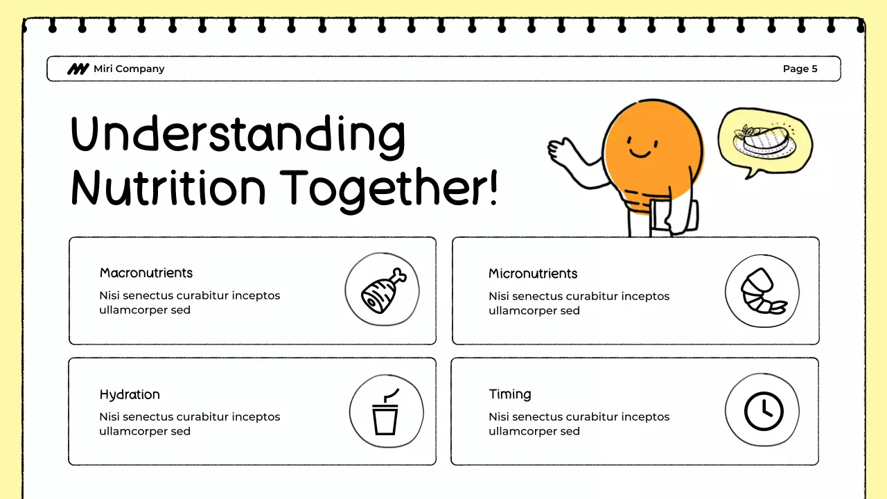 White and Yellow Food Tracker Presentation