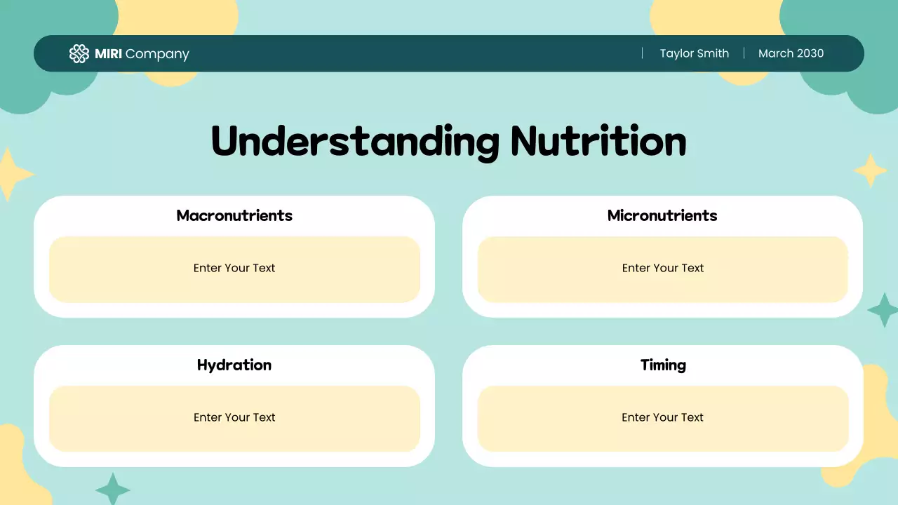 Yellow Green Colorful Playful Food Tracker Presentation