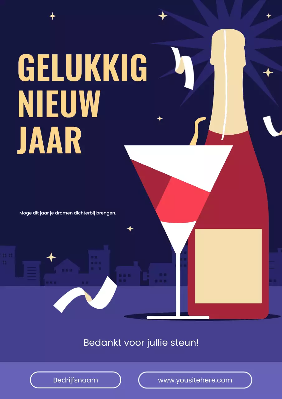 marine moderne nieuwjaarskaart