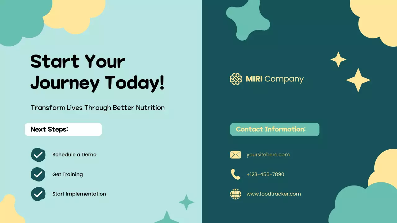 Yellow Green Colorful Playful Food Tracker Presentation