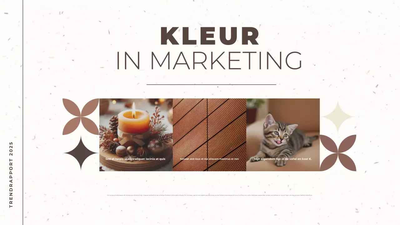 bruin en beige modern trendrapport kleur van het jaar documentpresentatie