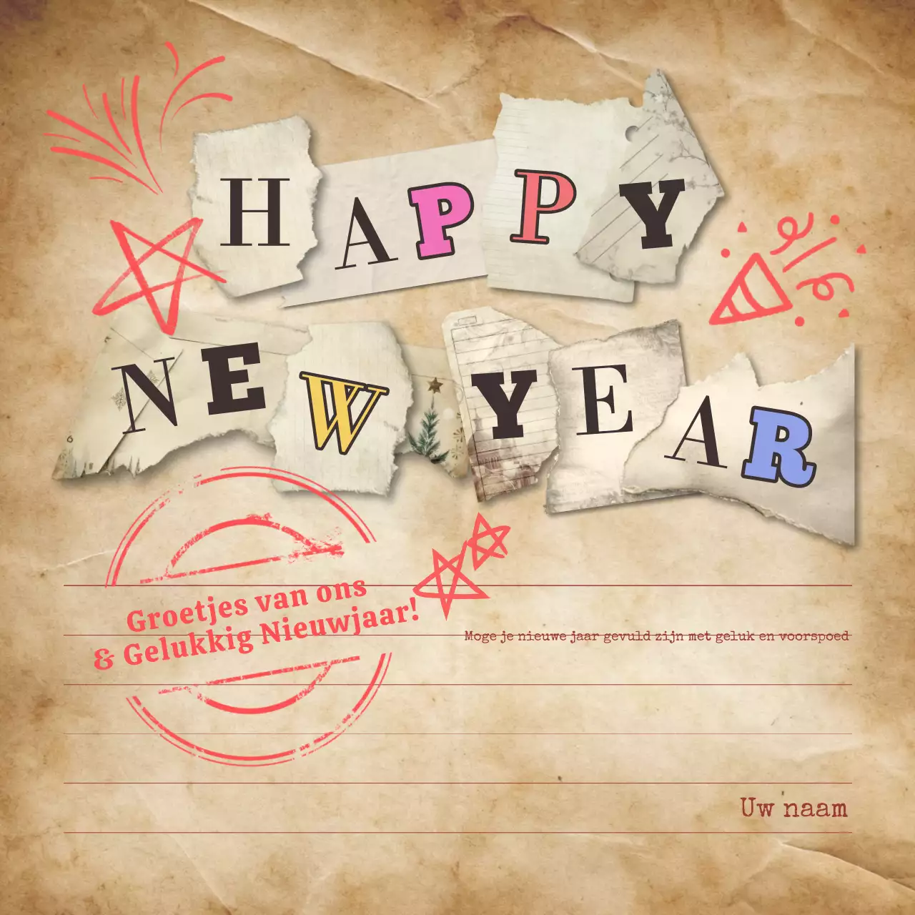 Vintage nieuwjaarswensen