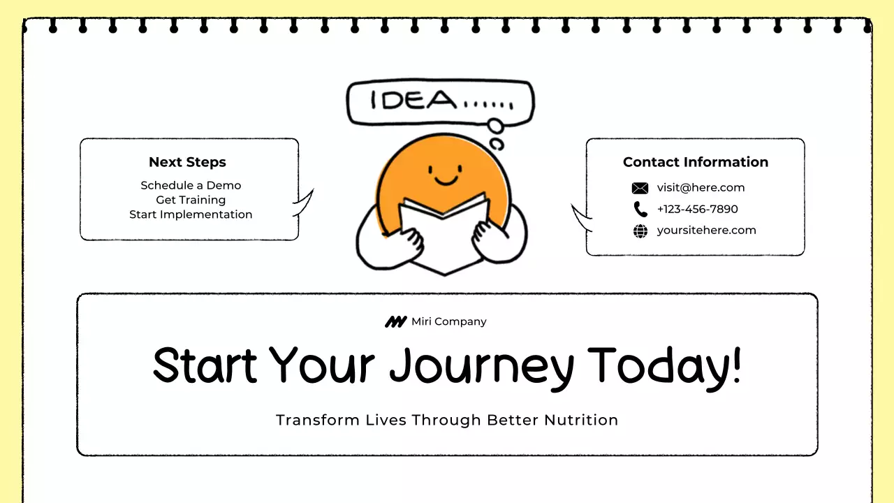 White and Yellow Food Tracker Presentation