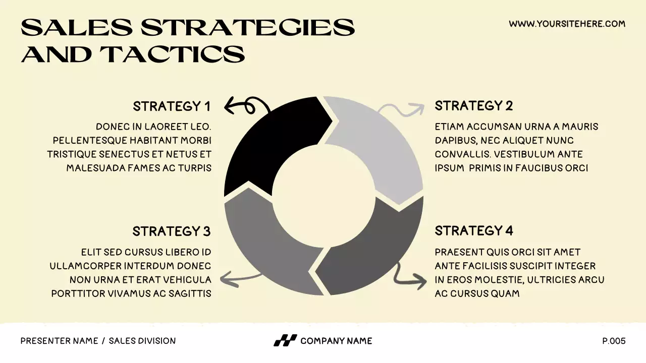 Yellow Illustrated Sales Tactics Presentation