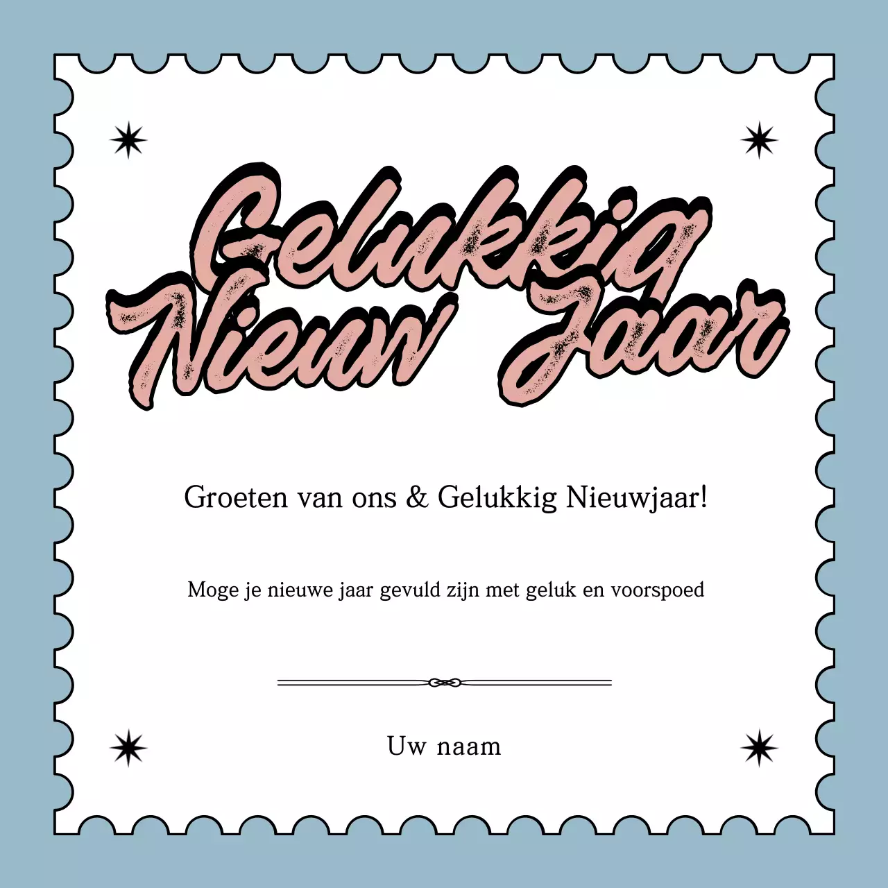 Post nieuwjaarswensen