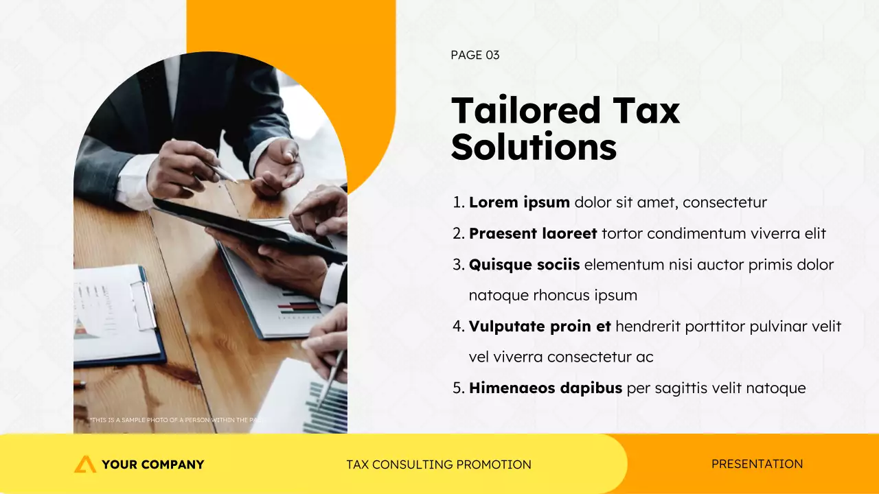 Yellow and Orange Tax Consulting Promotion Presentation