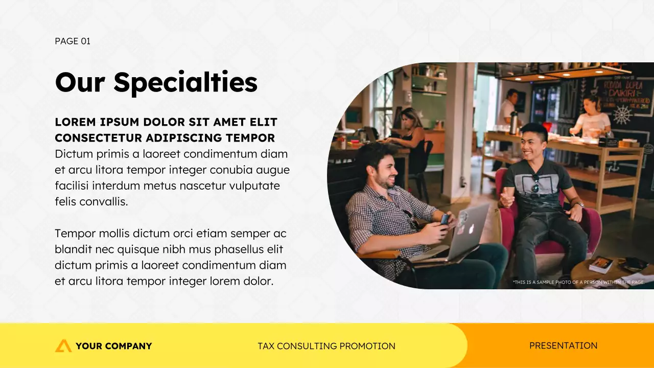 Yellow and Orange Tax Consulting Promotion Presentation