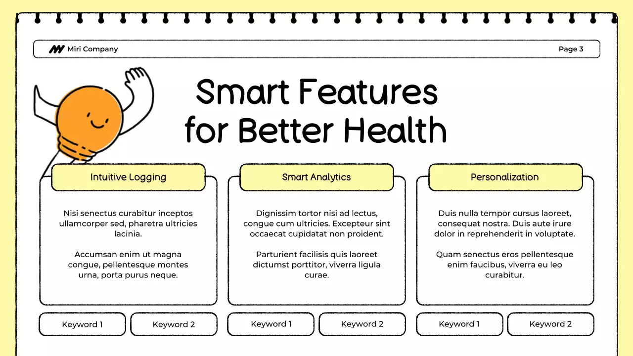 White and Yellow Food Tracker Presentation