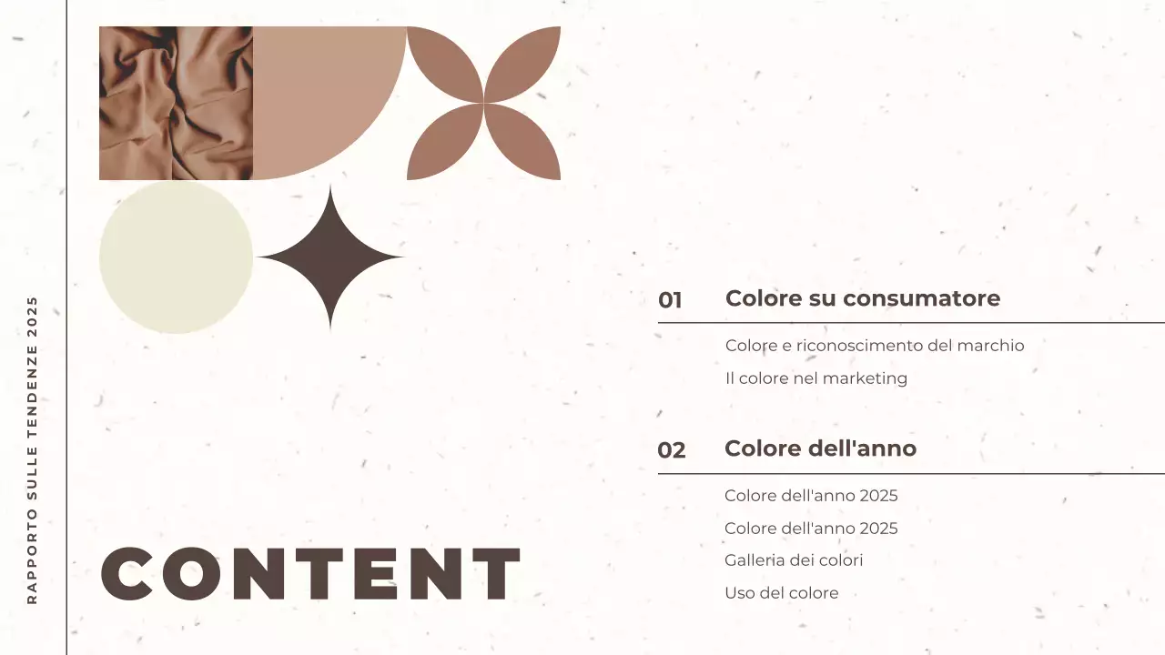 marrone e beige relazione sulle tendenze moderne colore dell'anno presentazione del documento