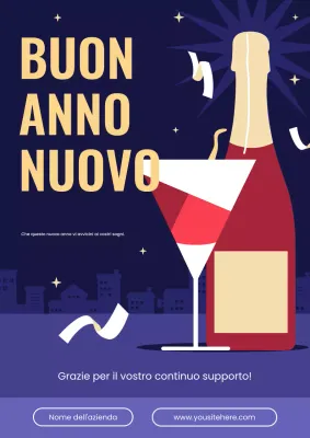 biglietto d'auguri moderno per il nuovo anno