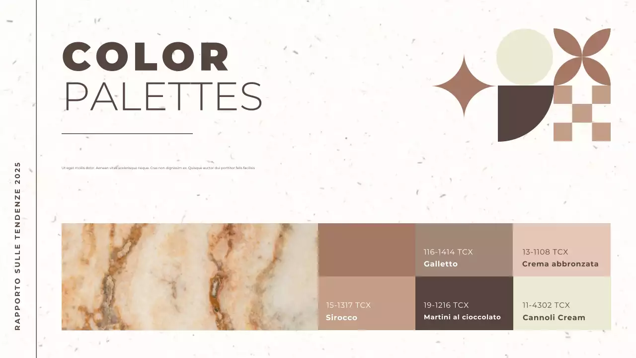 marrone e beige relazione sulle tendenze moderne colore dell'anno presentazione del documento