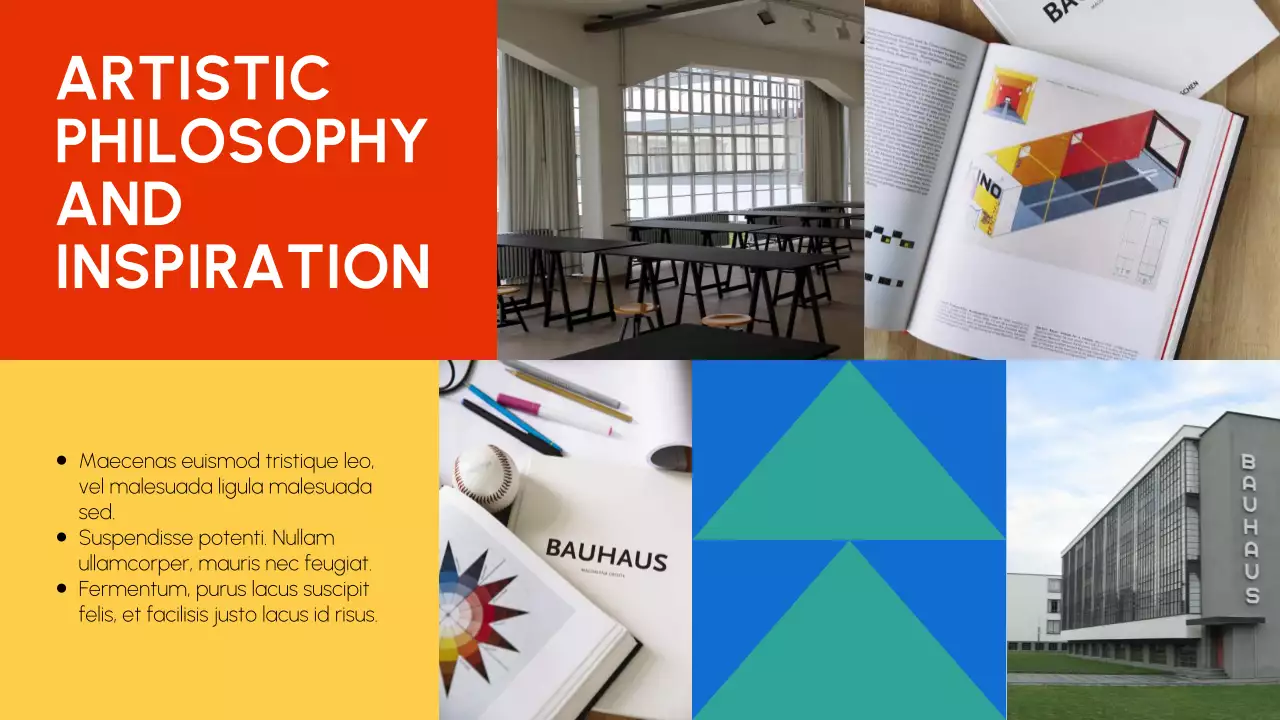 Red Geometric Art Portfolio Presentation