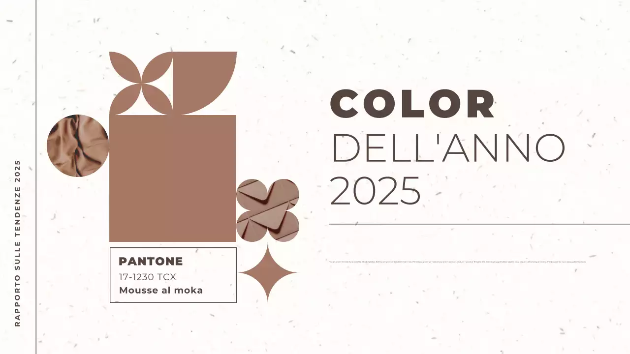marrone e beige relazione sulle tendenze moderne colore dell'anno presentazione del documento