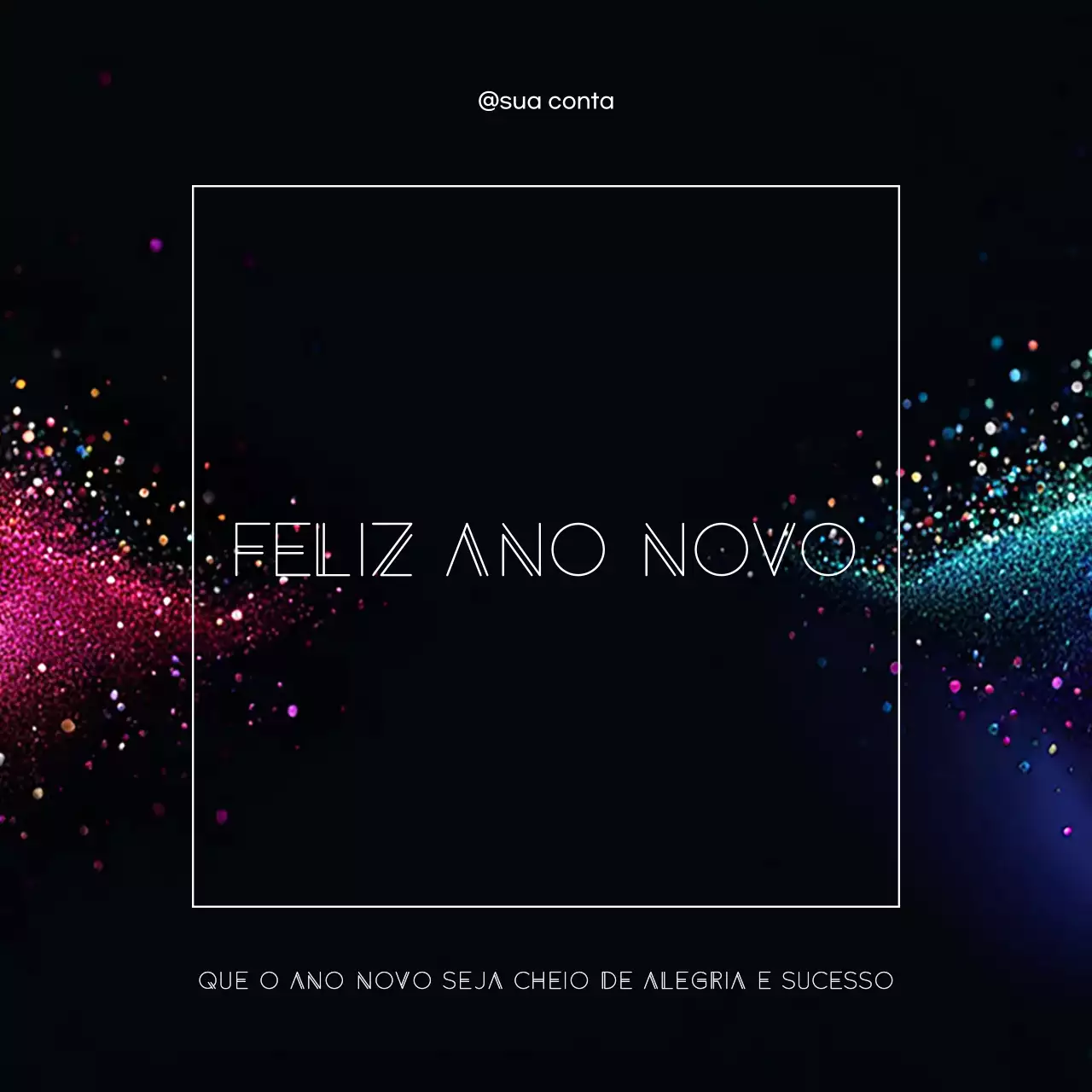 Faísca no escuro Feliz Ano Novo Saudações