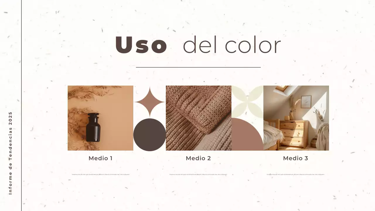 marrón y beige tendencia moderna informe color del año documento de presentación