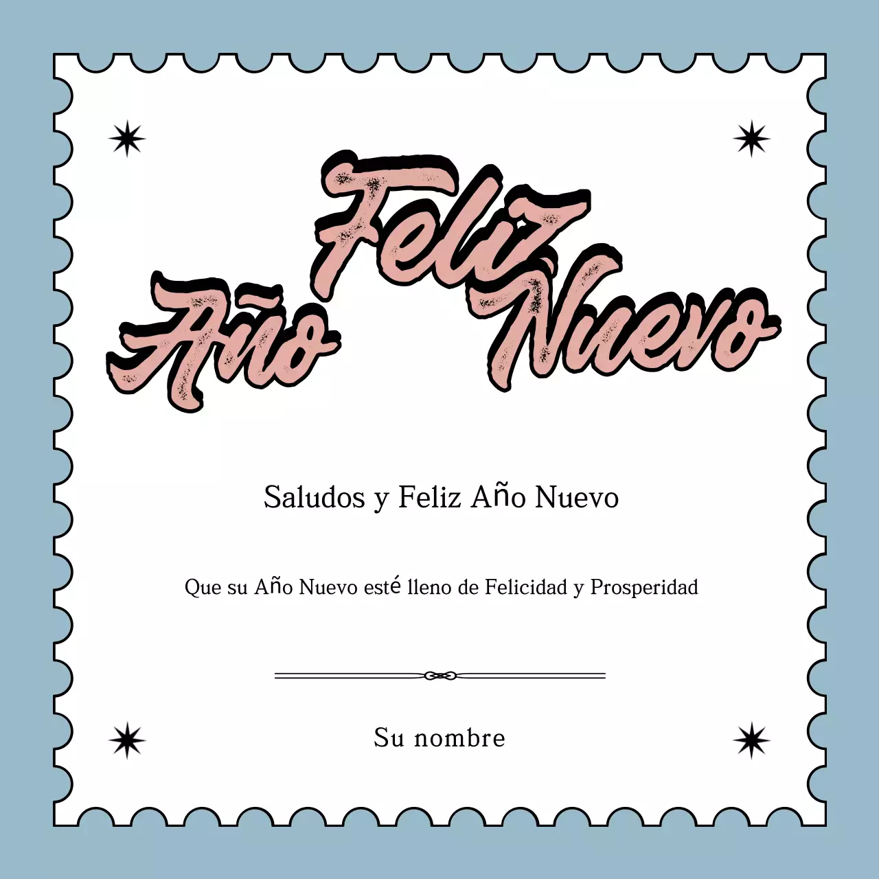 Post de felicitación de Año Nuevo